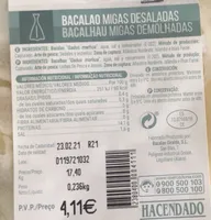 Bacalao migas desaladas