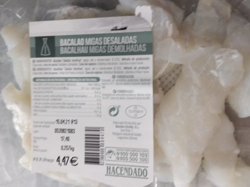 Bacalao migas desalado