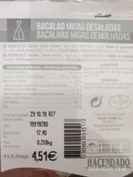 Bacalao migas desaladas
