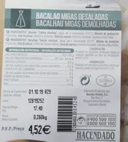 Bacalao migas desaladas