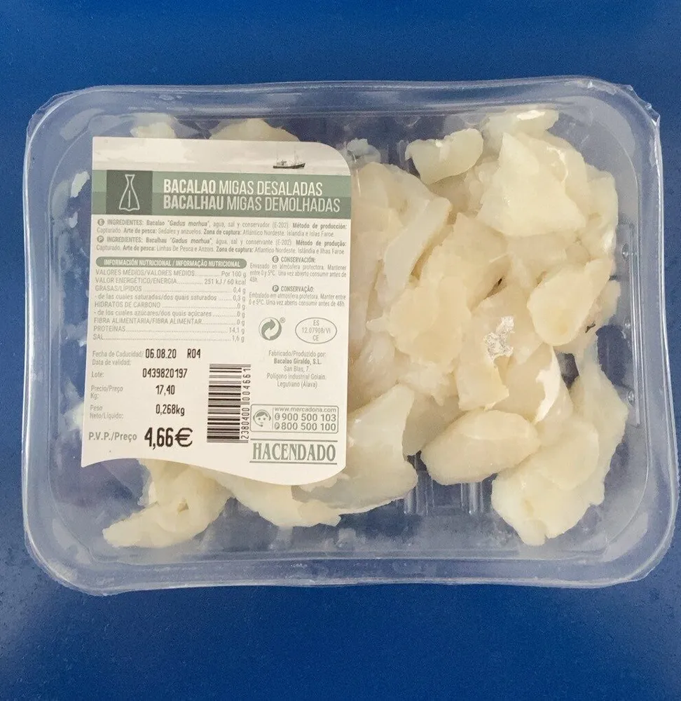 Bacalao migas desaladas