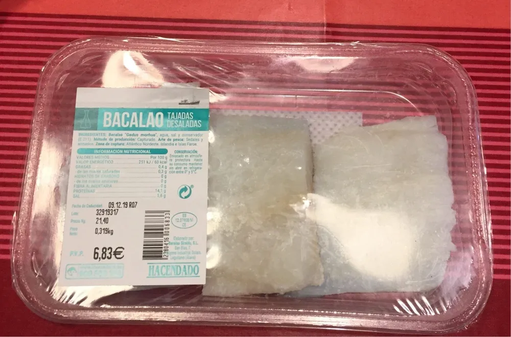 Bacalao tajadas desaladas