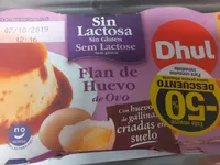 Flan de huevo sin lactosa