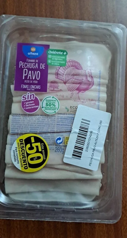 fiambre de pechuga de pavo