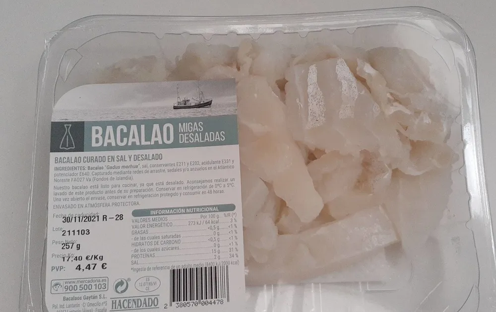 Bacalao Migas desaladas