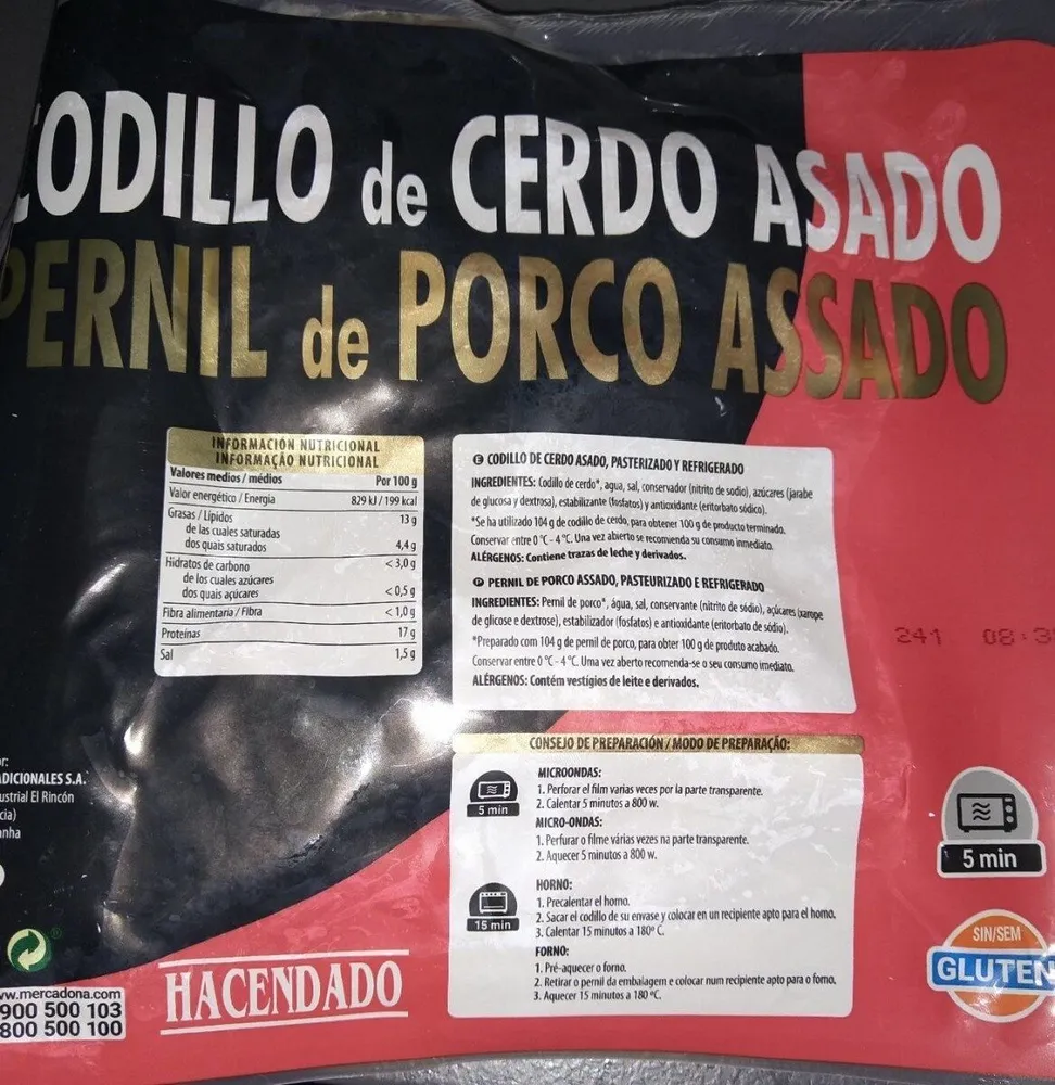 Codillo de cerdo asado