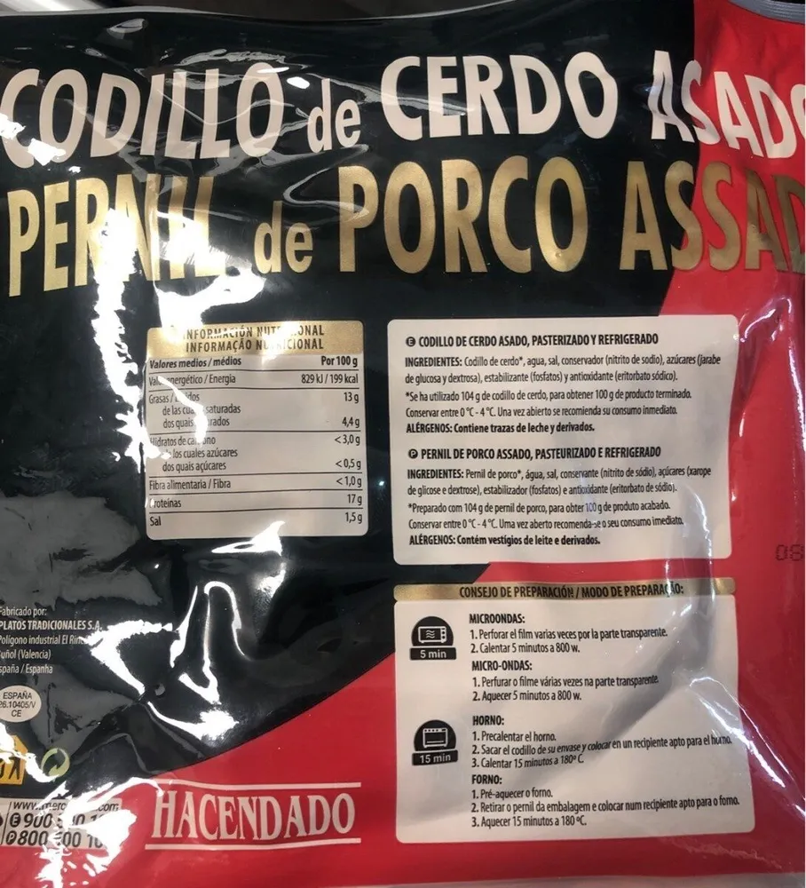 Codillo de cerdo asado