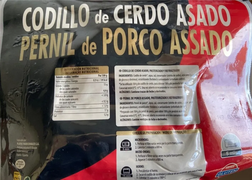 Codillo de cerdo asado