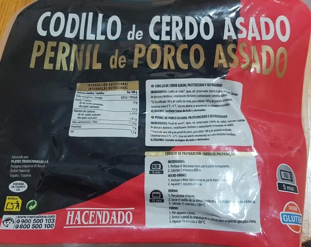Codillo de cerdo asado