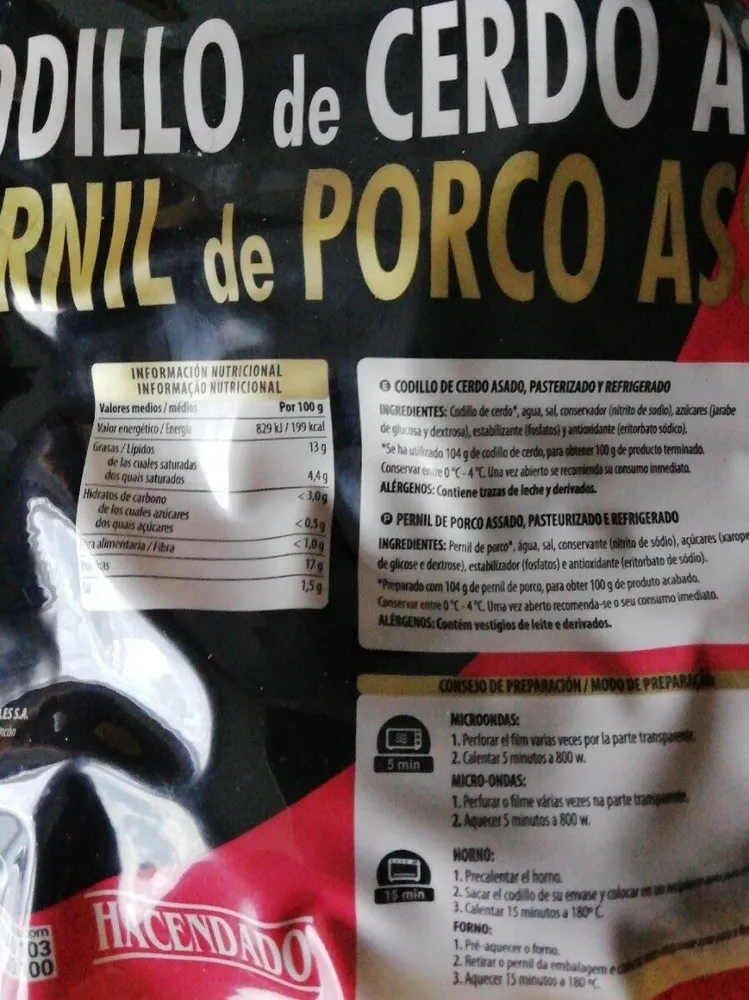 Codillo de cerdo asado