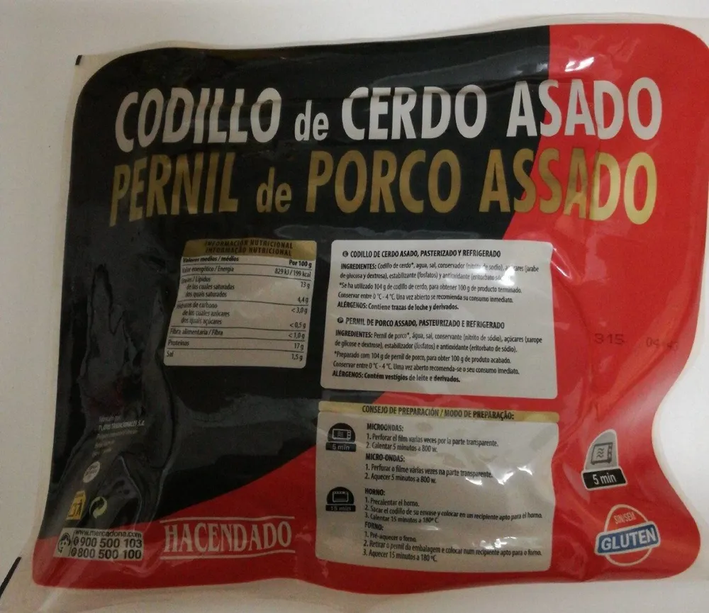 Codillo de cerdo asado