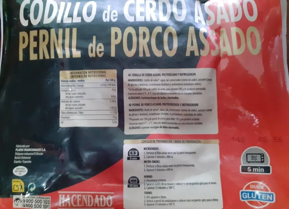 Codillo de cerdo asado