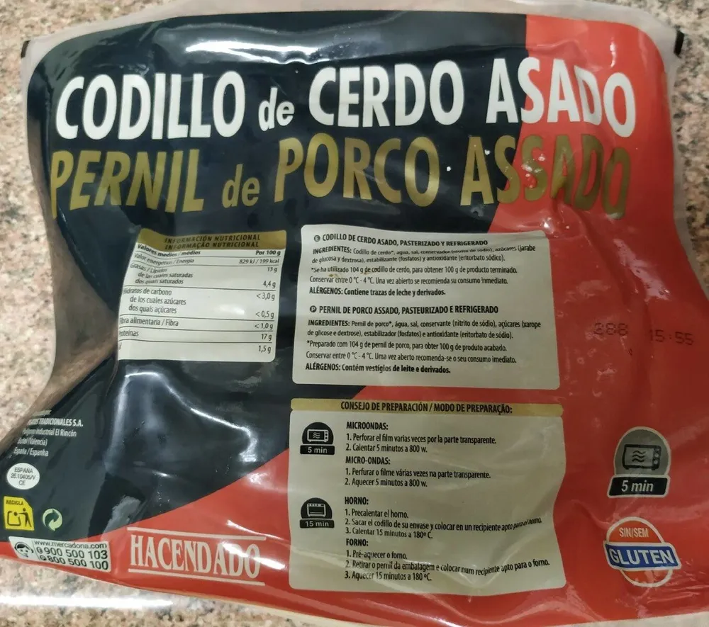 Codillo de cerdo asado