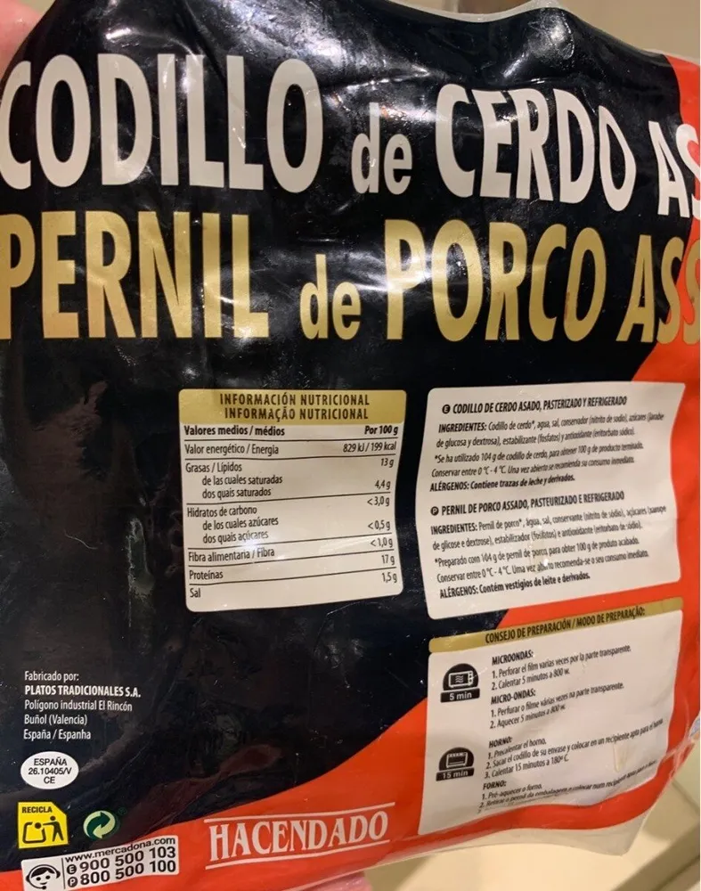 Codillo de cerdo asado