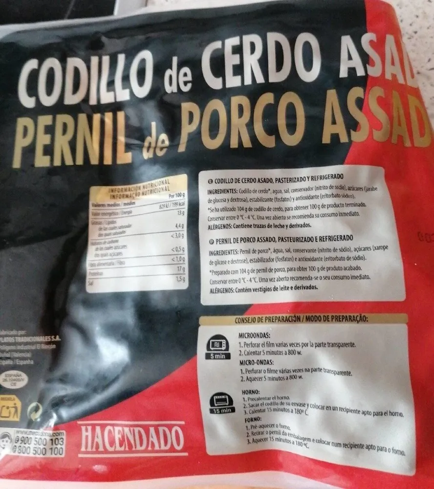 Codillo de cerdo asado