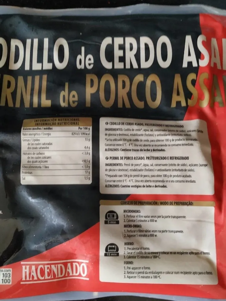 Codillo de cerdo asado