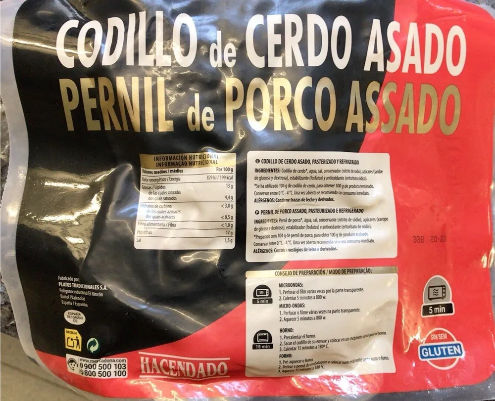 Codillo de cerdo asado