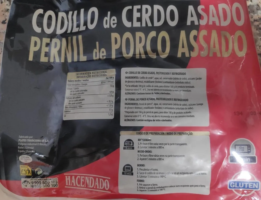 Codillo de cerdo asado