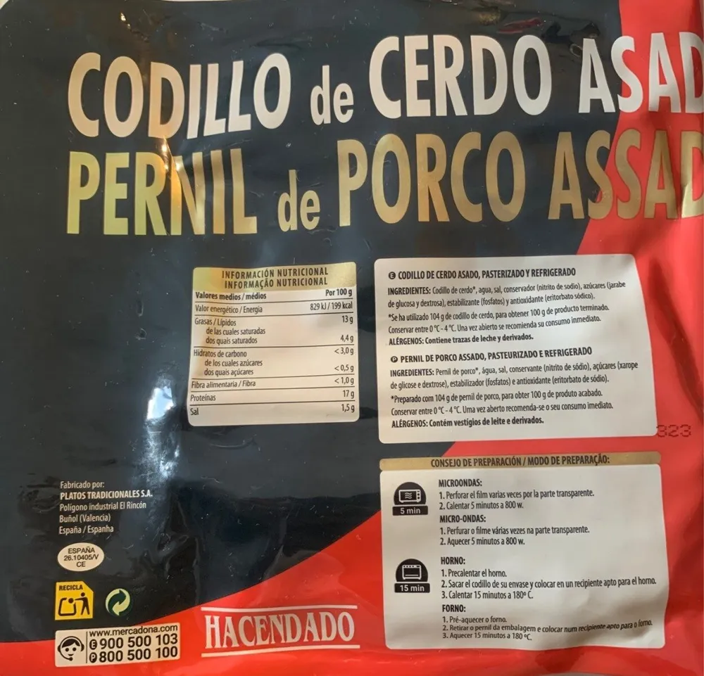 Codillo de cerdo asado