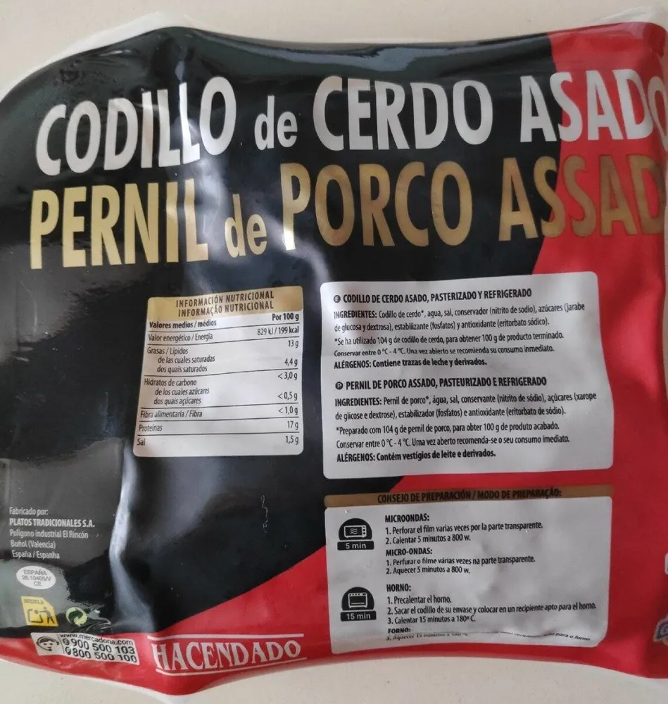 Codillo de cerdo asado