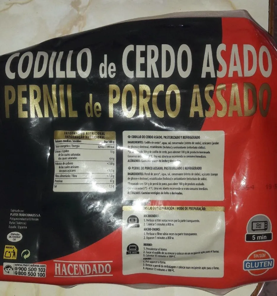 Codillo de cerdo asado