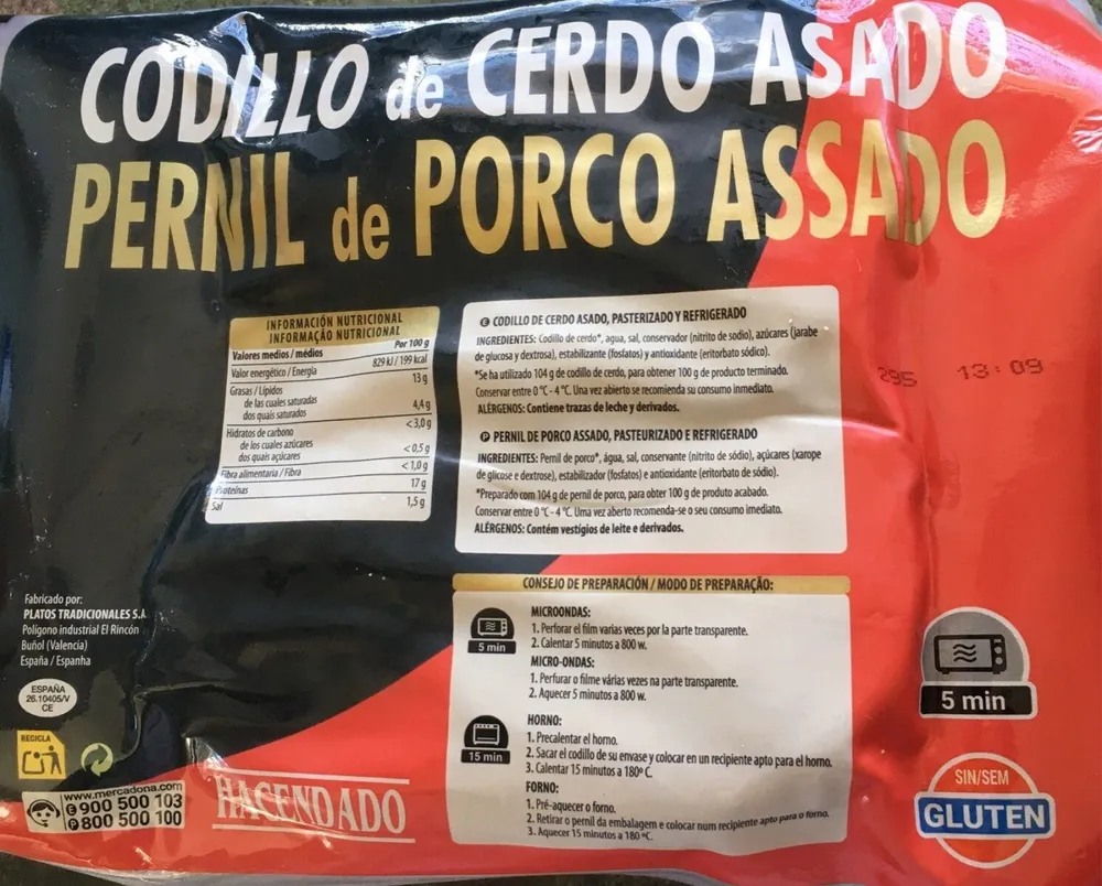 Codillo de cerdo asado
