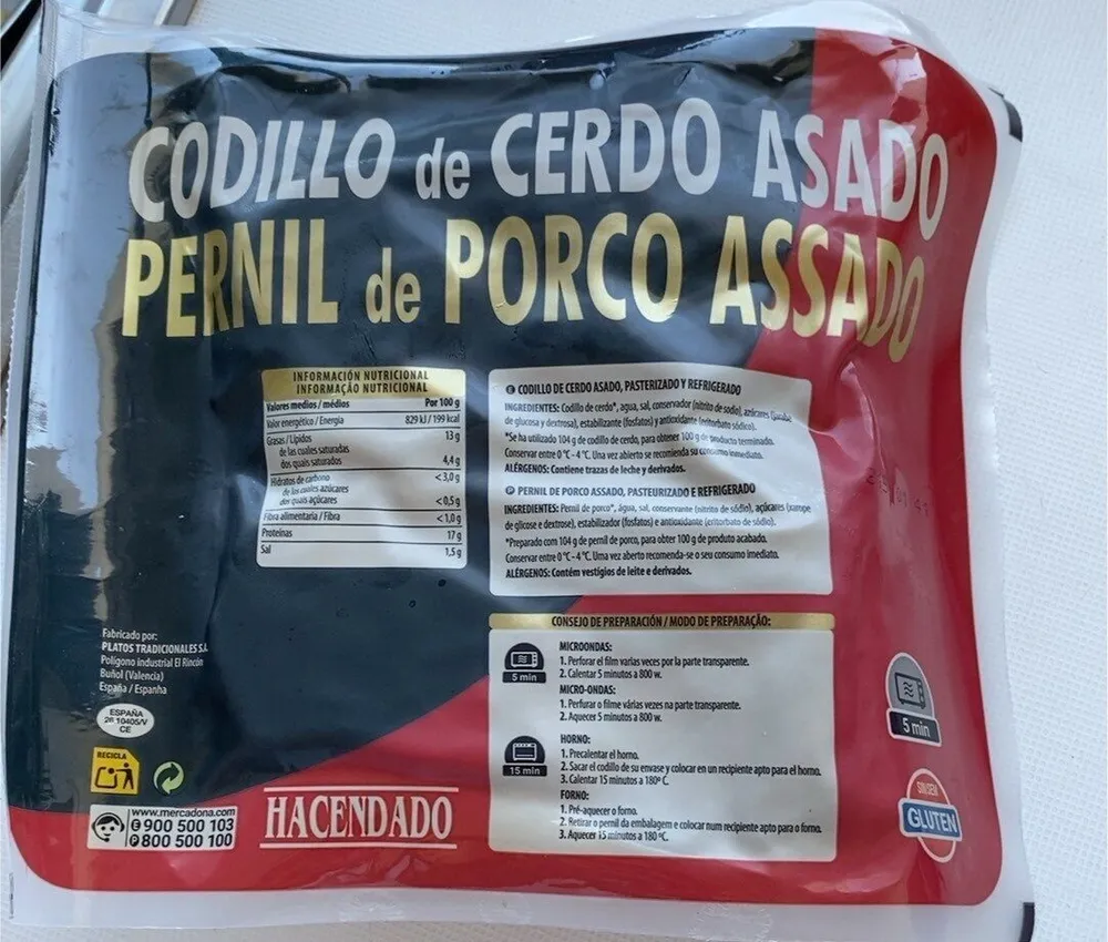 Codillo de cerdo asado