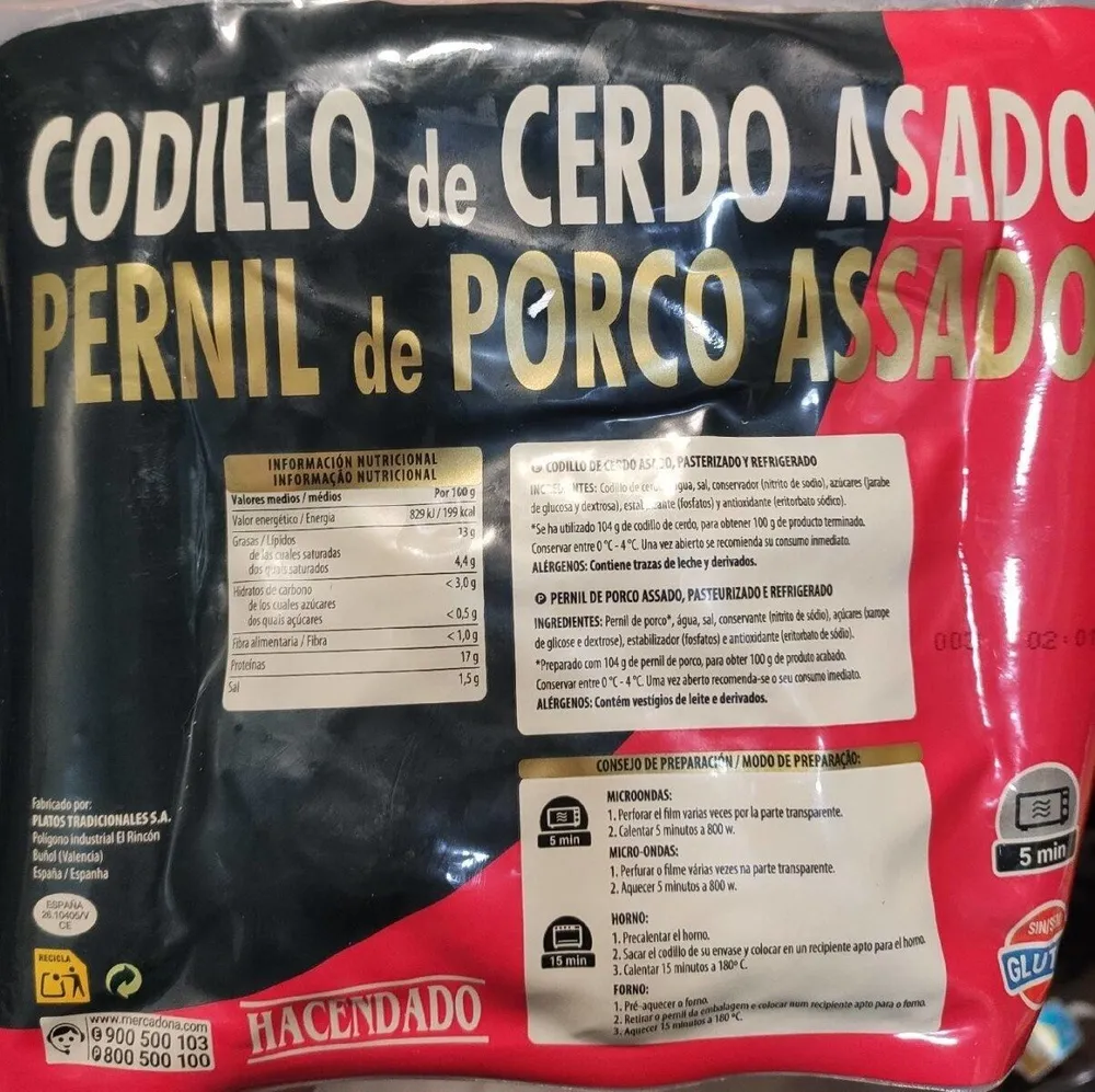 Codillo de cerdo asado