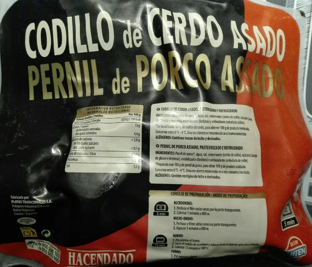 Codillo de cerdo asado