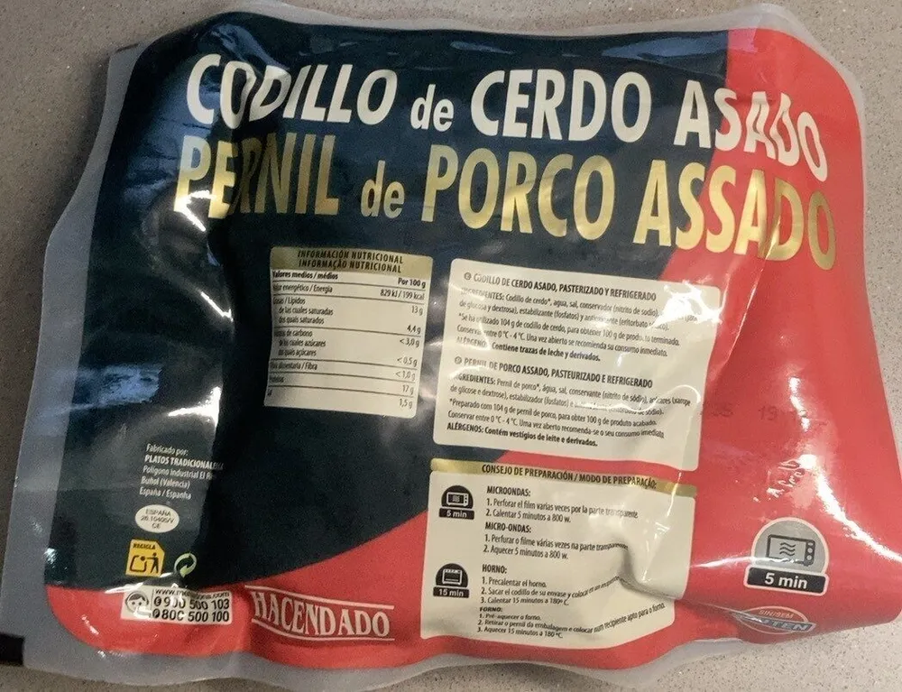 Codillo de cerdo asado