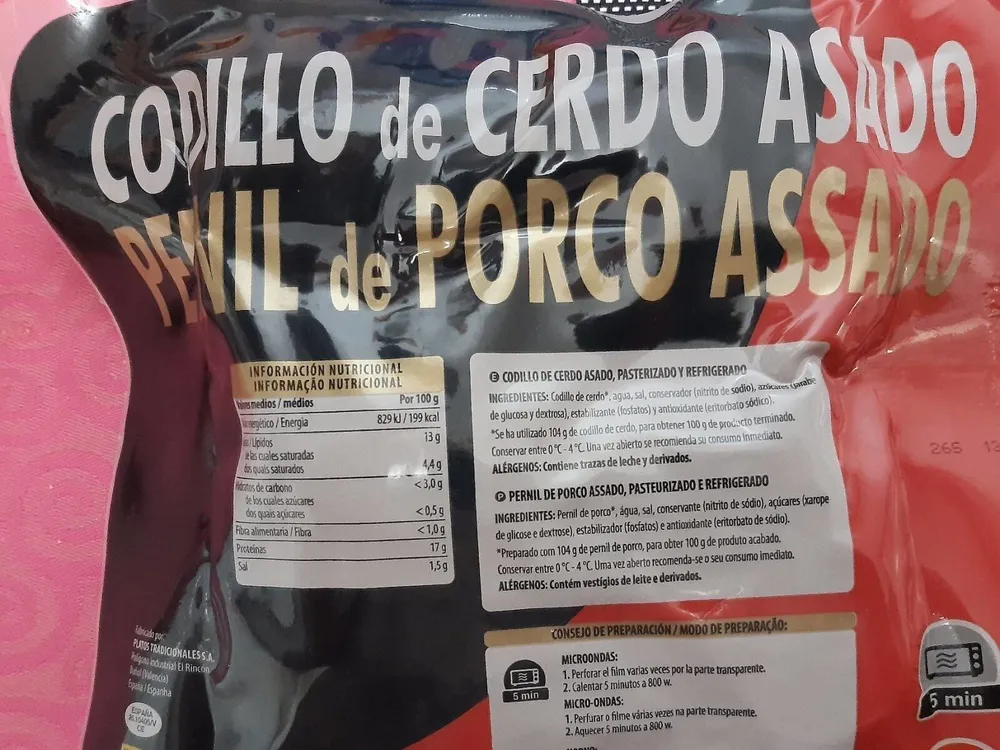 Codillo de cerdo asado