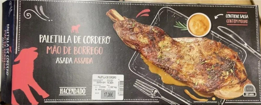Paletilla de cordero asada