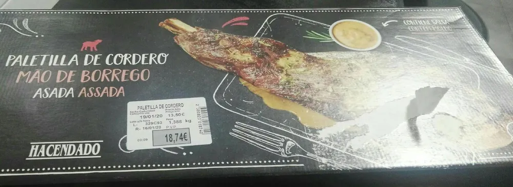 Paletilla de cordero