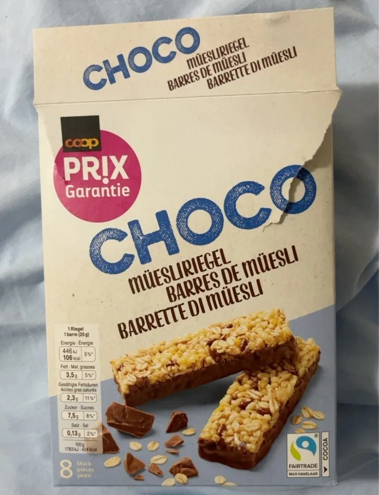 Choco barrette di muesli