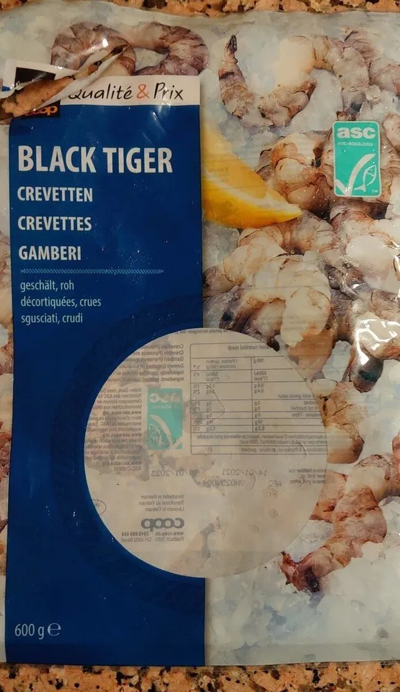 Crevettes décortiquées crues