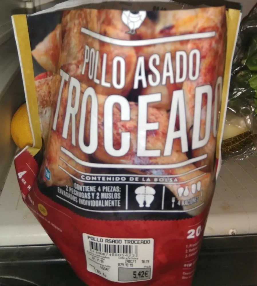 Pollo asado troceado