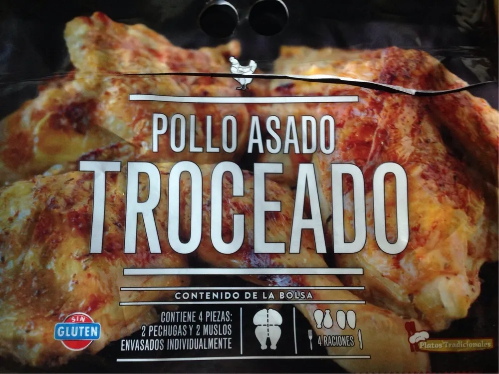 Pollo asado troceado