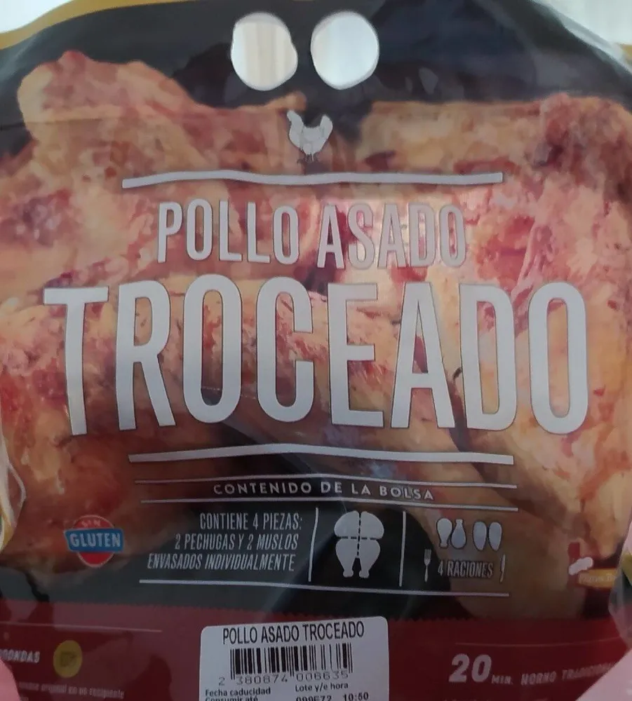 Pollo asado troceado