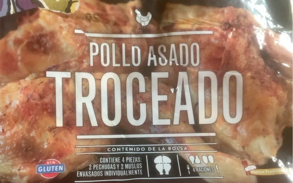 Pollo asado troceado