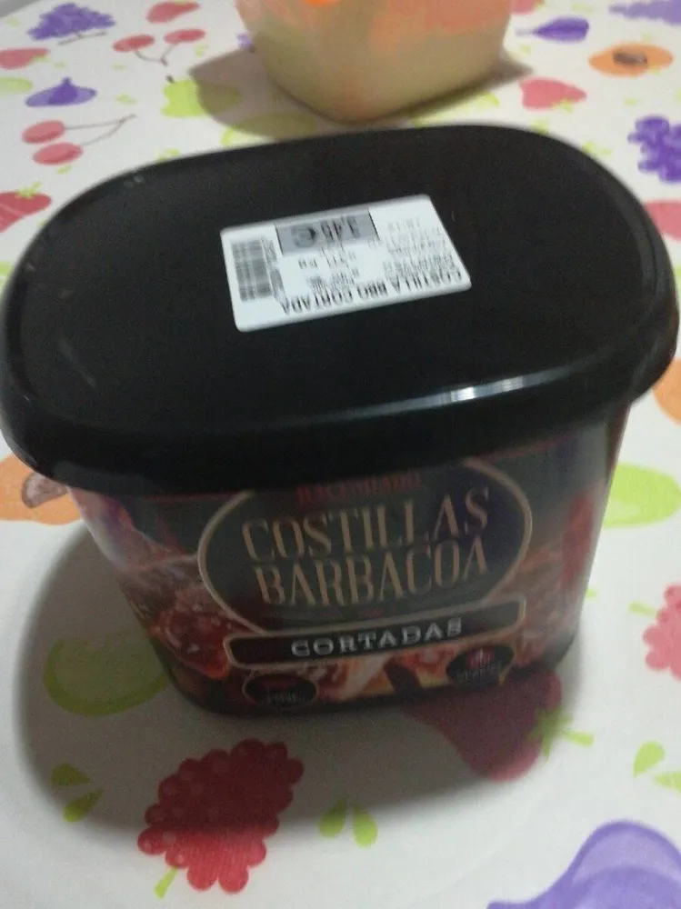 Costilla bbq cortada