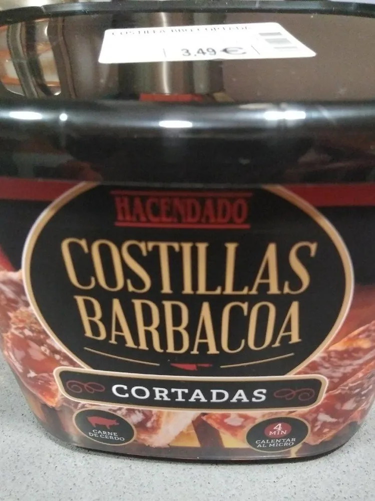 Costillas barbacoa cortadas