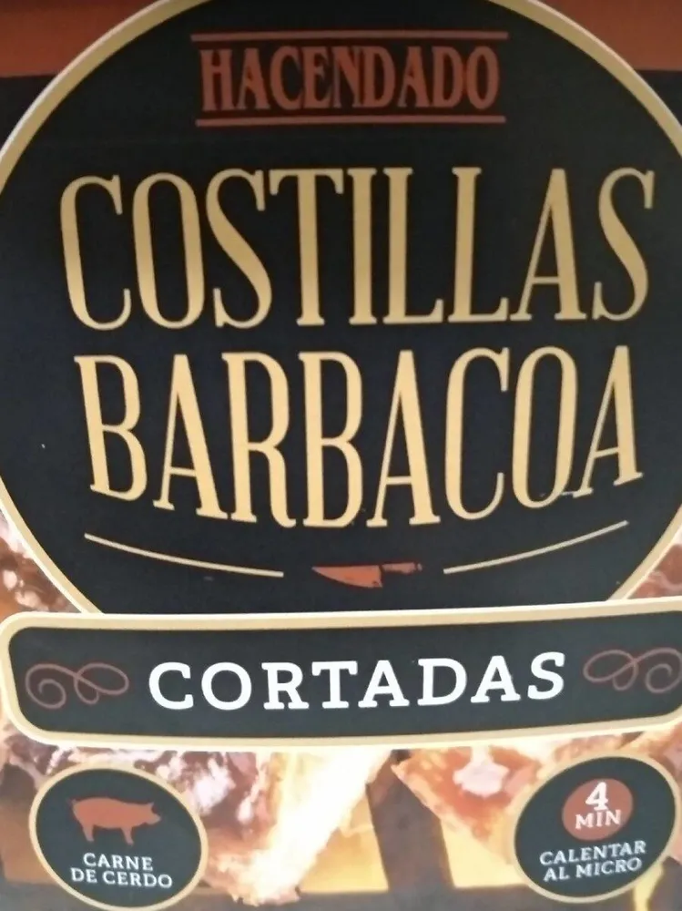 Costillas barbacoa cortadas