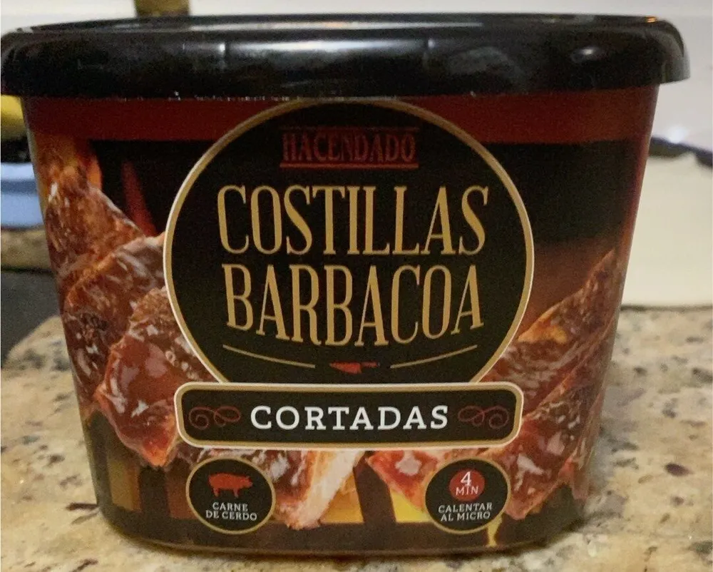 Costillas BBQ cortada