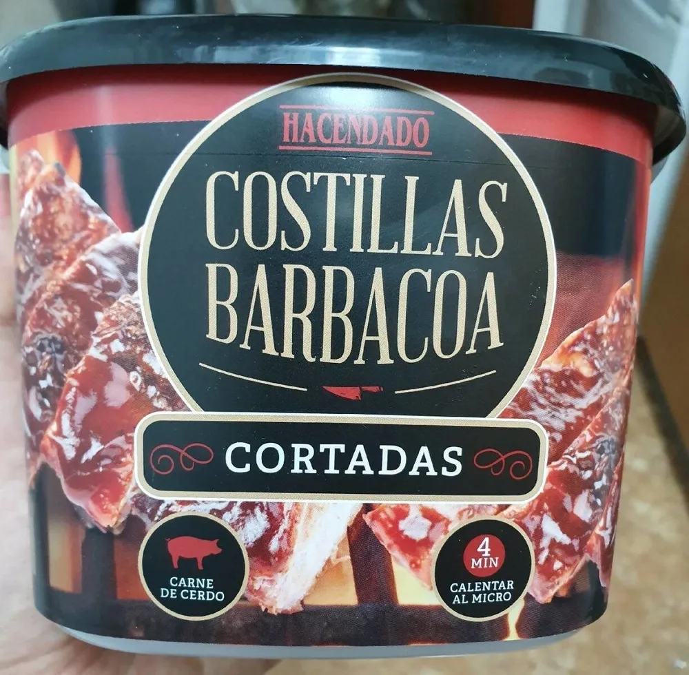 Costillas barbacoa cortadas