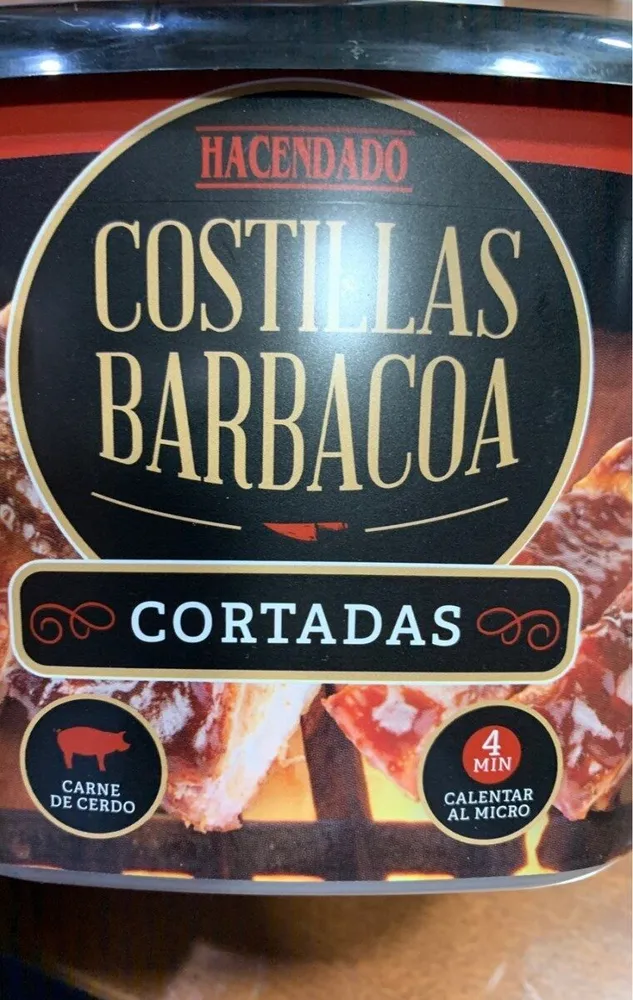 Costillas barbacoa cortadas