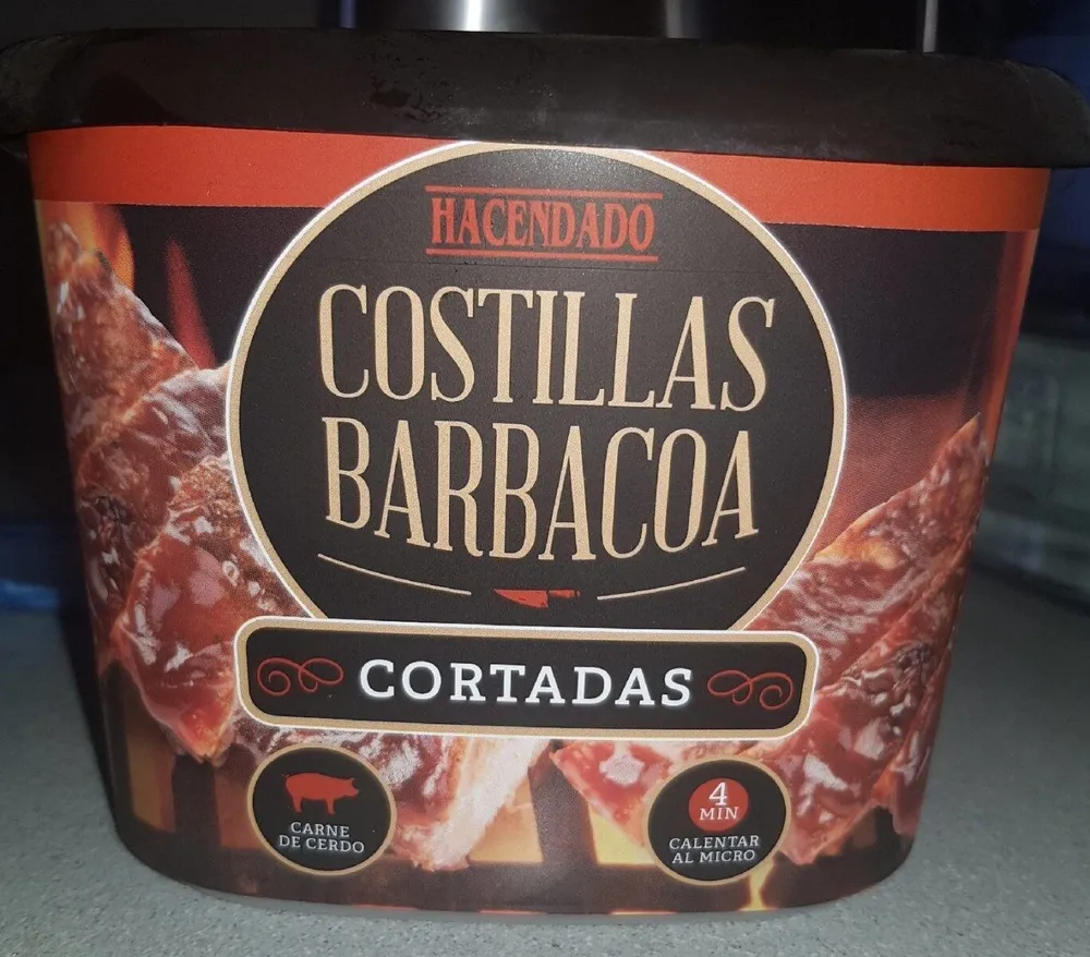 Costillas barbacoa cortadas