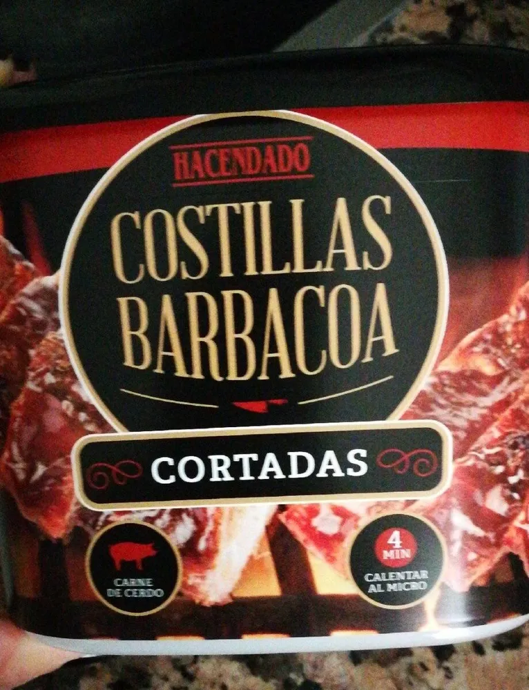 Costillas barbacoa cortadas