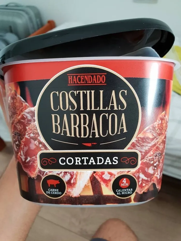 Costillas barbacoa cortadas
