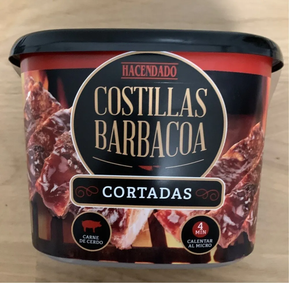 Costillas barbacoa cortadas