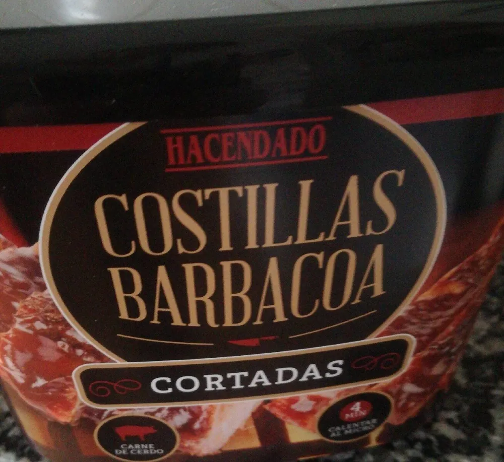 Costillas barbacoa cortadas